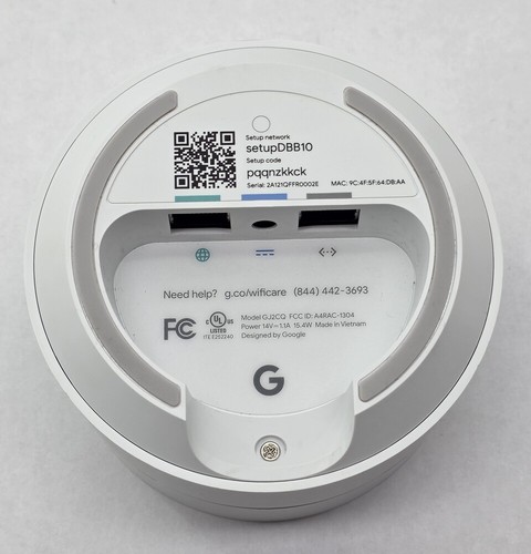 Router Wifi Google Nest (Modelo GJ2CQ) Doble Banda AC1200 Malla Router Unidad Única - Imagen 2 de 3