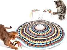 Cat Toys Chargeable, 3in1 Hide and Seek, Automatic Interactive Fun, Fluttering