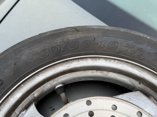 Neumático de llanta de rueda delantera genuino Scooter Buddy 50 OEM ¡Envío gratuito! - Imagen 5 de 11