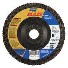 NORTON 52CH35 PK 10 Fiber Disc,6 in Dia,7/8in Arbor,80 Grit 52CH35