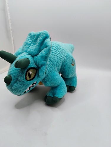 Hasbro Jurassic World Triceratops Dinosaur Plush Blue 8” Stuffed Animal Toy  - Picture 1 of 6