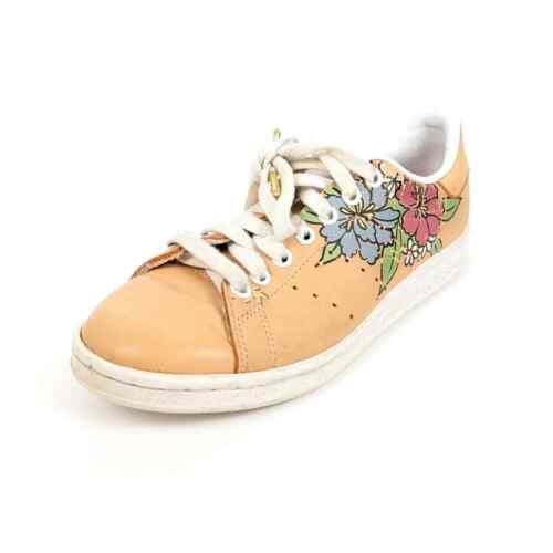 Adidas x Stan Smith Women Shoes Amber Blush Floral Lace Up Sneakers Size 6.5 - Afbeelding 1 van 9