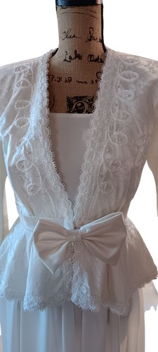 Nah Nah Jonathan Tait women's 2 piece white formal Jacket dress size 9/10 AA482 - Picture 8 of 11