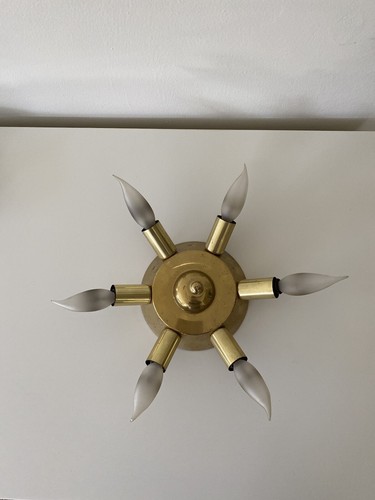 Original Vintage Sputnik Starburst Ceiling Light Flush Mount Fixture - Majestic - Picture 15 of 15
