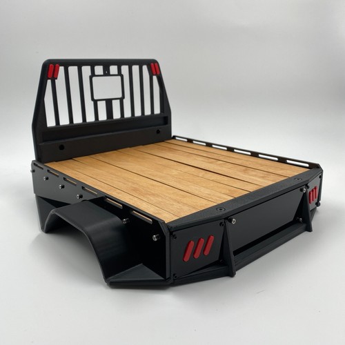 CEN Racing 1/10 RC Flatbed – Custom Bed for F450 Dually Truck (Wood/Gloss black) - Picture 4 of 10