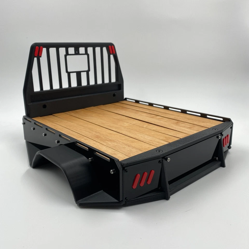 CEN Racing 1/10 RC Flatbed Kit– Custom Bed for F450 Dually Truck (Wood/Black) - Image 4 of 4