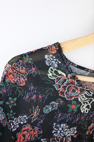 Coop by Trelise Cooper " Say you'll be" tier top in dark floral size S/UK10 - Bild 5 von 13