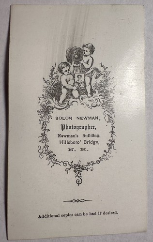 1860-1870’s CDV Hillsboro Bridge, NH Elder Man With Sideburns - Picture 2 of 2