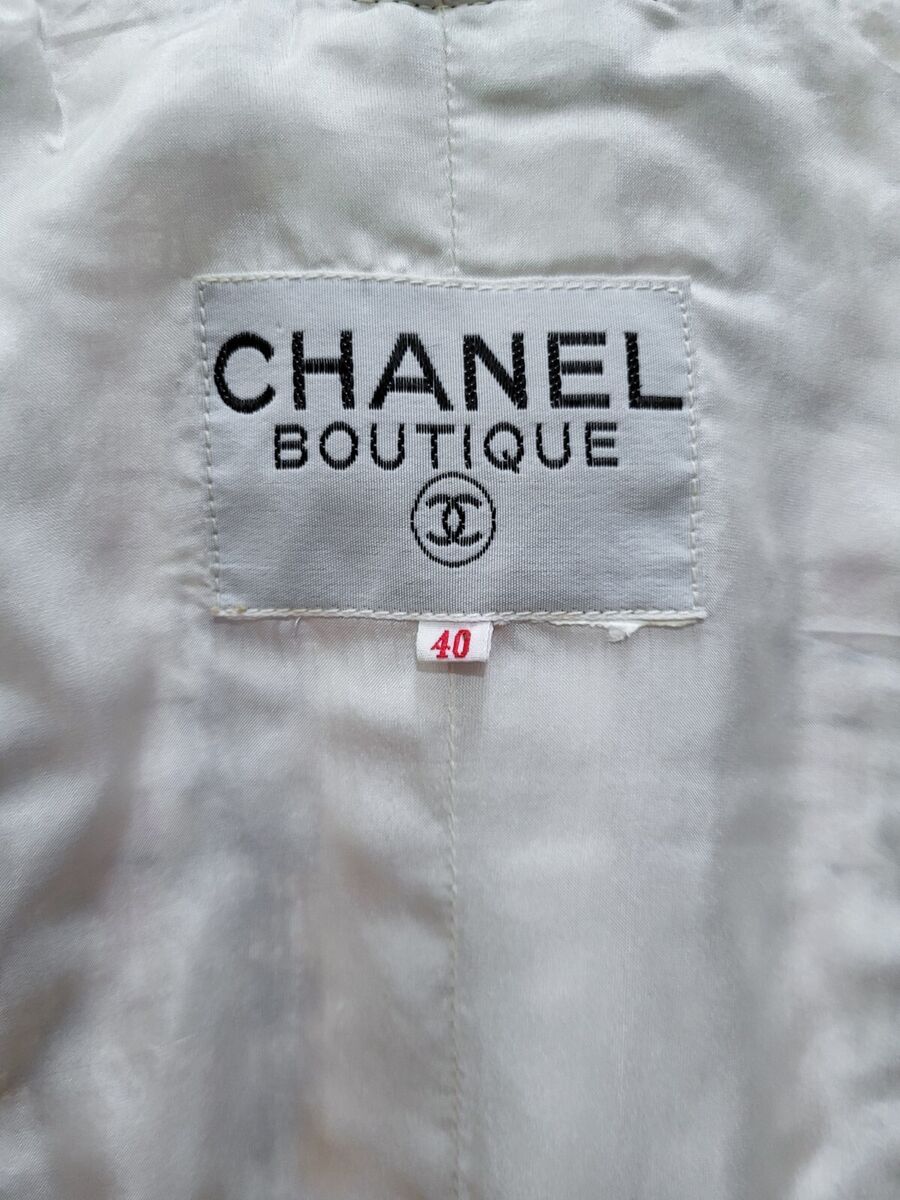VINTAGE Authentic CHANEL 80s 90s Light Pastel Pink Blue