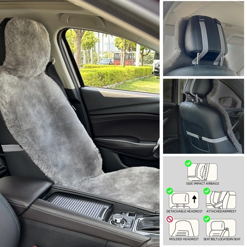 Aegis cover Sheepskin Seat Cover Genuine Australian Merino Wool Car Front Sea... - Picture 3 of 6