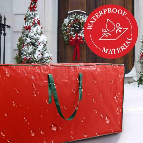 TREE STORAGE BAG 2-pack Christmas Tree Storage Bag Fits Up to 7.5 Ft 7.5 FT Red - Picture 4 of 6