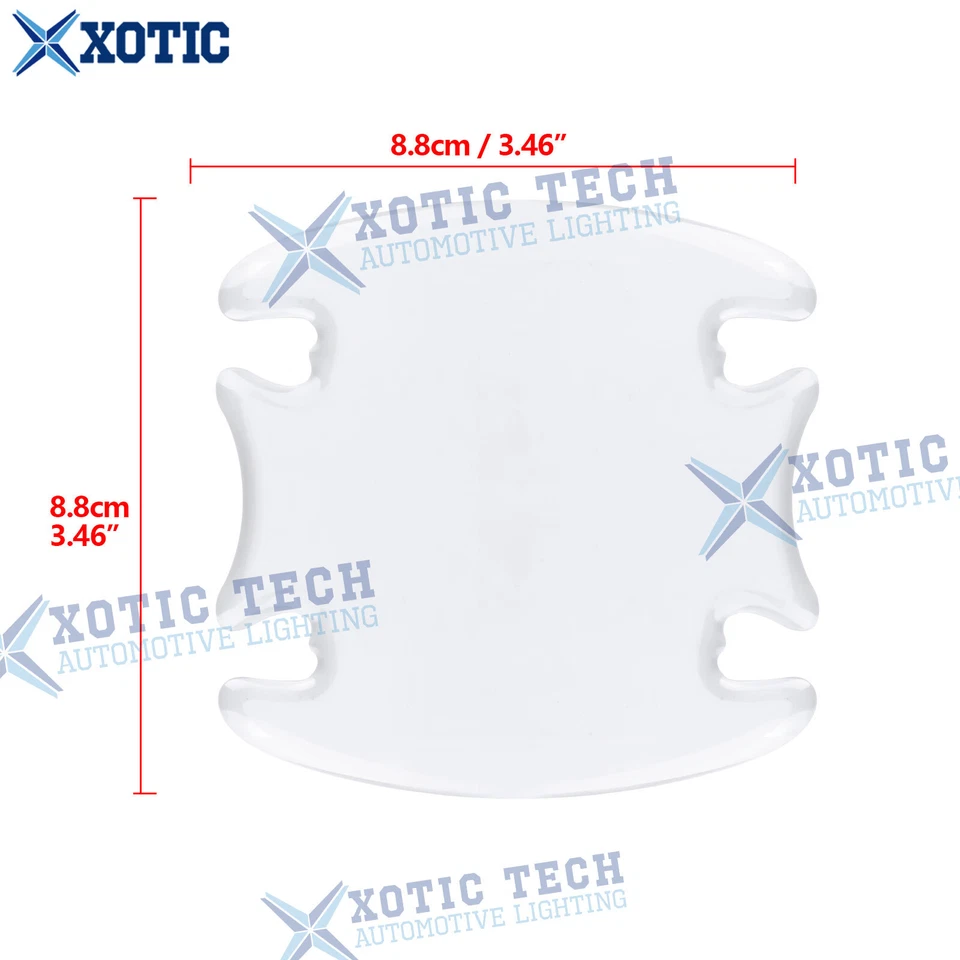 4 x Hoja de película adhesiva transparente invisible para manija de puerta 3D Foto 2 de 4