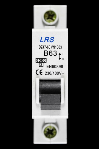 LRS 63 AMP CURVE B 6kA MCB CIRCUIT BREAKER DZ47-60 VN1B63 - Picture 1 of 7