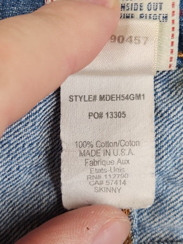 True Religion Herren Section Skinny 34X33 White Wash Blau Denim Jeans Pattentasche - Bild 14 von 18