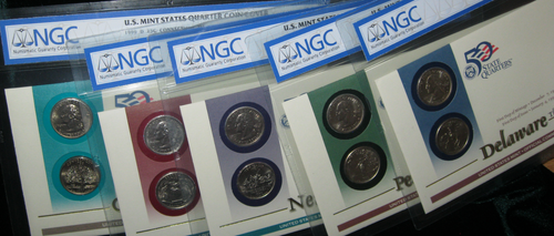 5 PIECE NGC LOT FDI STATEHOOD QUARTERS CERTIFIED GRADED MS FLAT PACK - Picture 5 of 7