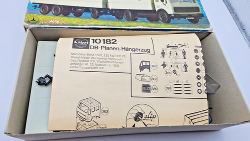 Vintage Kibri Ho 1:87 Mercedes Truck Kit. Complete Unbuilt Kit No.10182 - Picture 3 of 3