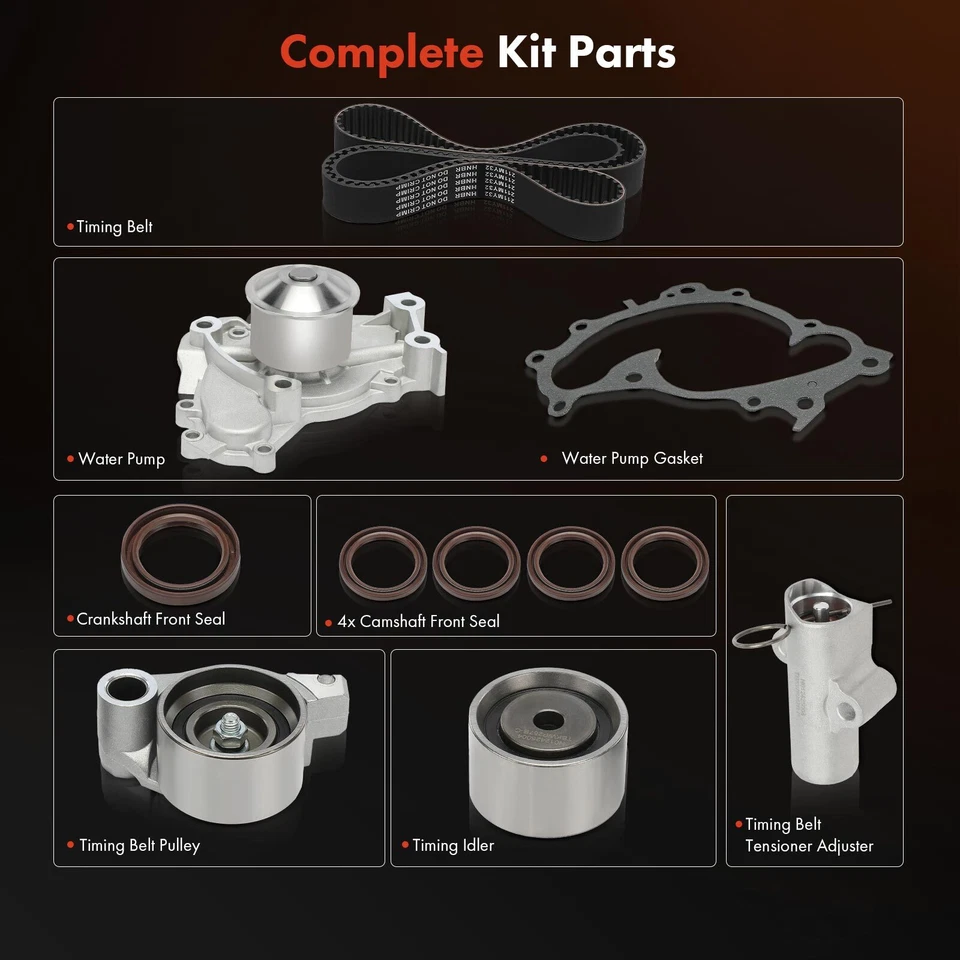 Комплект ремней ГРМ и водяной насос 10 шт. для Toyota Highlander 2006-2010 Lexus RX400h - Изображение 4 из 4