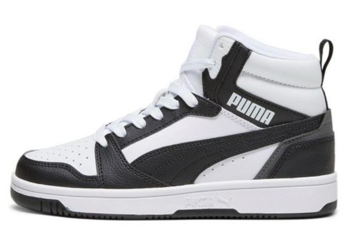 PUMA SNEAKERS REBOUND V6 MID JR 393831 01 BIANCO/NERO fino al 39 - Picture 2 of 7