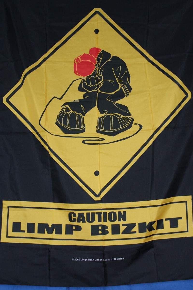 Y2K Vintage 2000 Limp Bizkit Flag Cloth Textile Poster Y2K Vintage 2000 Limp Bizkit Flag Cloth Textile Poster