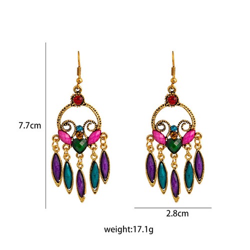 Dangle Drop Hook Chandelier Earrings Bohemian Boho Boho-Chic Unique Gift UK - Picture 2 of 16