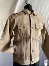 Nwt Boys Levi's Trucker Denim Jacket Beige Medium Cotton