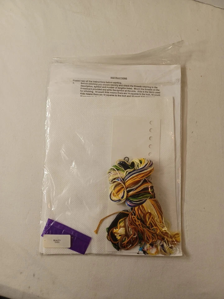 The Disney Catalog Beauty And The Beast Cross Stitch Pattern Book Kit 9"x8 1/2" - Image 4 of 4