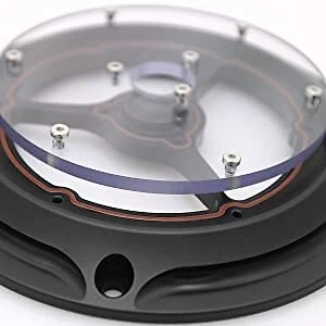 CNC edge Cut Clarity Derby Covers For Harley Sportster Roadster XL1200R 04-08 Foto 4 de 4