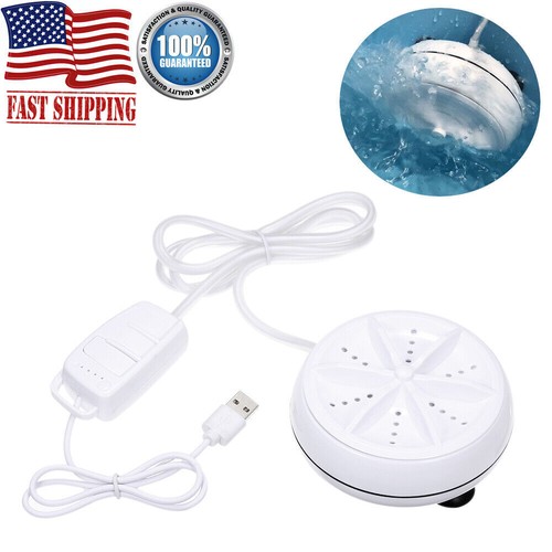 Portable USB Mini Washing Machine Ultrasonic Turbine Laundry Washer Travel Home - Picture 2 of 12
