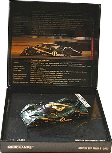 Bentley Exp Speed8 Lm 2002 Wallace Leitzinger V. D. Poêle 1:43 Minichamps Ed.26 - Imagen 7 de 8