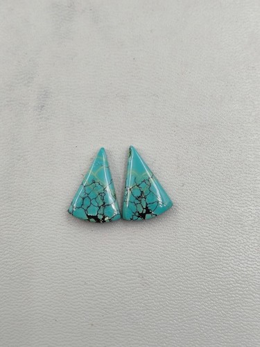Tibetan Turquoise Pair Cabochon Use For Beautiful Earring Jewellery For Women - Picture 4 of 5