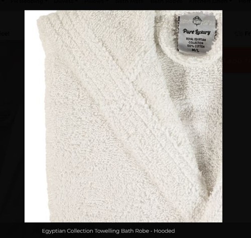 Unisex Hooded Luxury Egyptian Cotton Towelling Bath Robe, Dressing Gown 475gsm - Picture 25 of 73