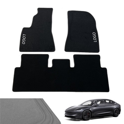 Fit Tesla Model 3 2019-2024 Velours Original Car Floor Mats All Weather Carpets - Foto 18 di 19