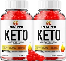 (2 Pack) Ignite Keto ACV Gummies - Official - Keto Ignite ACV Advanced...