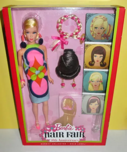 50th Anniversary Hair Fair Reproduction Barbie Doll NRFB Signed by Bill Greening