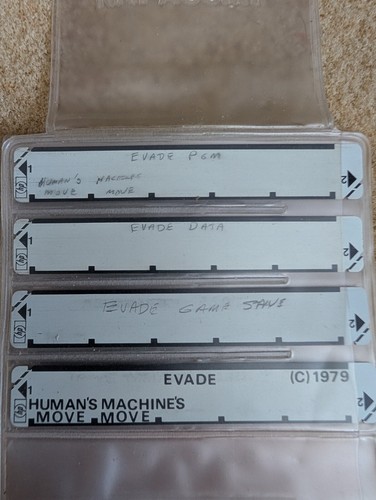 HP-67/HP-97 Calculator  Magnetic Program Cards Evade game Human's Machines 1979