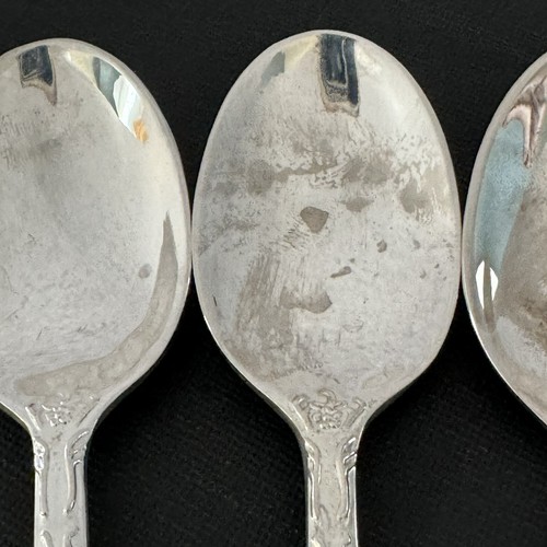 WM Rogers Silverplate Teaspoon Enchanted Rose Flatware Silverware Lot of 3 - Picture 7 of 14