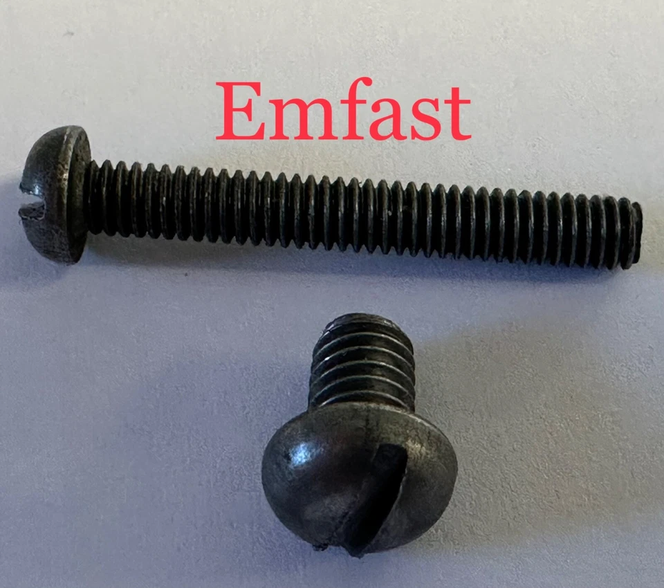 EMFAST 3/16 BSF x 1/4 1/2 7/8 1 11/8 round slotted machine screws bolts steel Slot zinc