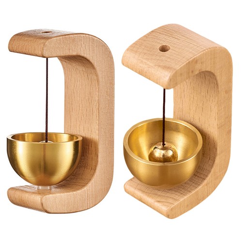 Solid Wood Wind Chime C-Shaped Entrance Door Bell Wireless for Housewarming Gift - Picture 5 of 11
