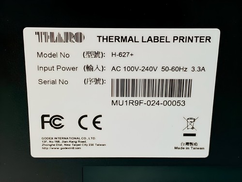 Tharo H-627+ Wide 6" Thermal Transfer Label Printer Ethernet USB Cutter Grade A+ - Picture 10 of 15