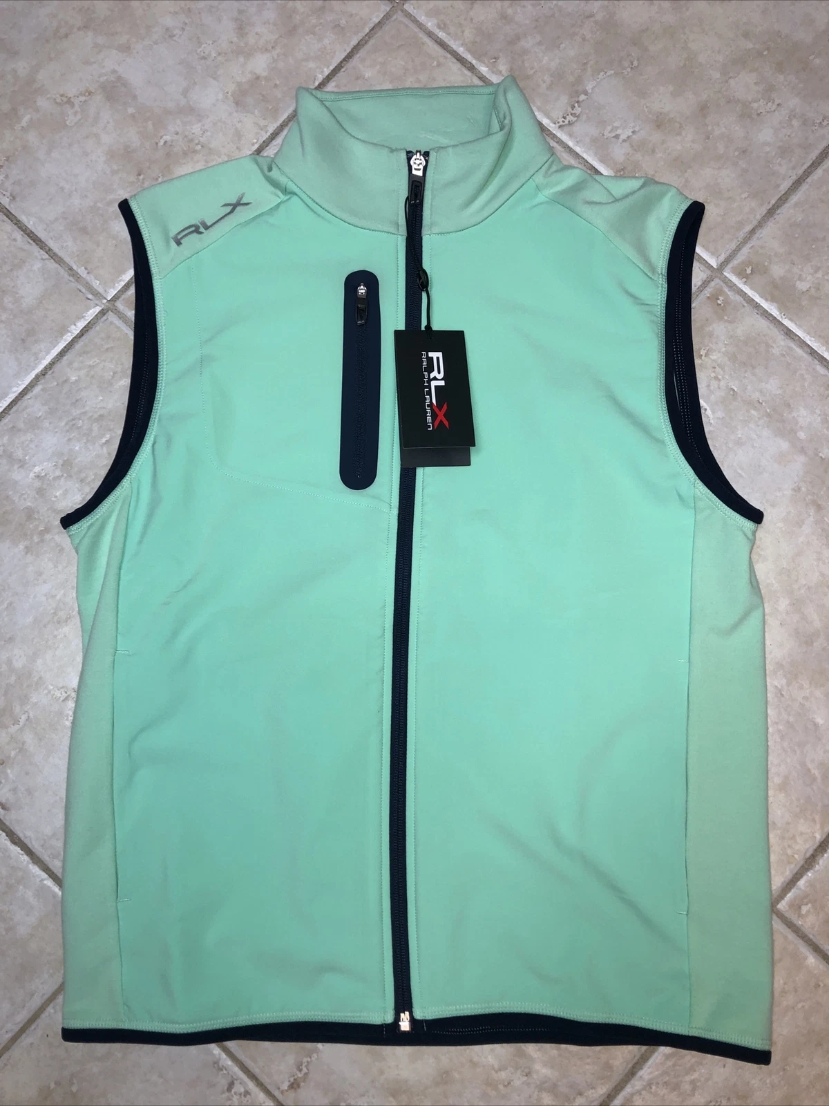 Ralph Lauren RLX Eastward HO Full Zip Golf Performance Vest L Green NWT $168