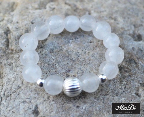 ¡Nuevos anillos de cuentas elásticas!! ¡Con plata esterlina genuina y piedras preciosas semipreciosas! - Imagen 15 de 20
