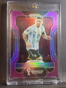 2022 Prizm World Cup Qatar Lionel Messi Purple Prizm RARE LOW #84/199 ARGENTINA