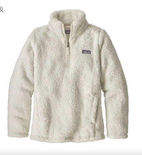 Patagonia Los Gatos 1/4 Zip Girls Size 12 Ivory