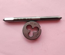 Lots 1pc HSS Machine 10-40 UNS Plug Tap and 1pc 10-40 UNS Die Threading Tool