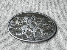Bergamot Brass Works Siskiyou Leather P-60 Belt Buckle 1977 Native American