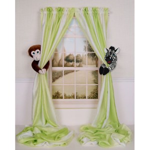 CURTAIN-CRITTERS-DESIGNER-BABY-KIDS-DECOR-MONKEY-ZEBRA-CURTAIN-TIEBACK-HOLDBACKS