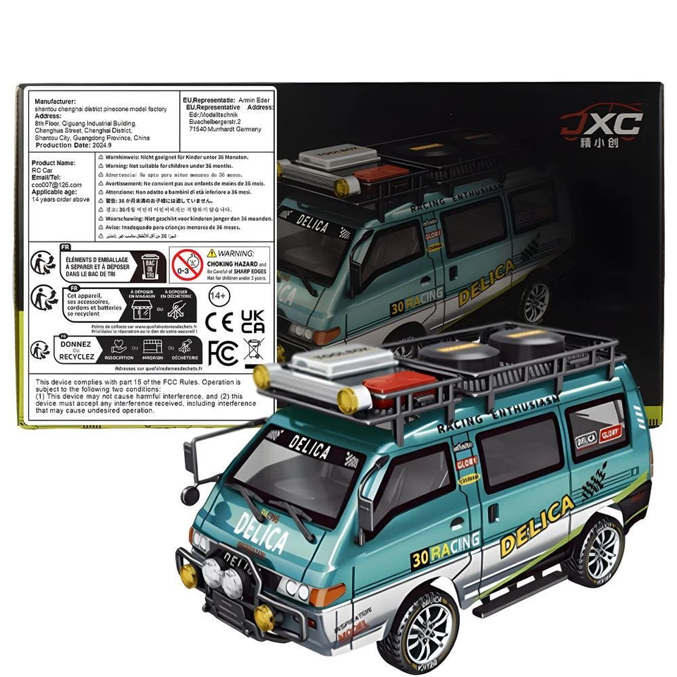 RC Car Delica 1/24 Remote Control 2.4G 50M Vehicle 4WD /2WD Headlights Van - Image 2 of 4