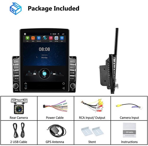 Double 2 DIN Rotatable Android 13 Touch Screen Car Stereo Radio GPS Wifi carplay - Bild 11 von 12