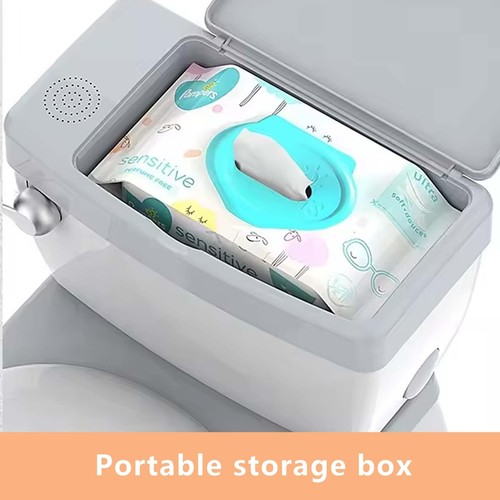 Baby Toddler Potty Training Toilet - Flushing Sound Handle Baby Safty Chair Seat - Picture 5 of 9