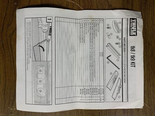 Thule 430 Tracker II Foot Pack w. Thule TK8 bases, Locks and Key, Allen Set of 4 - Picture 6 of 6